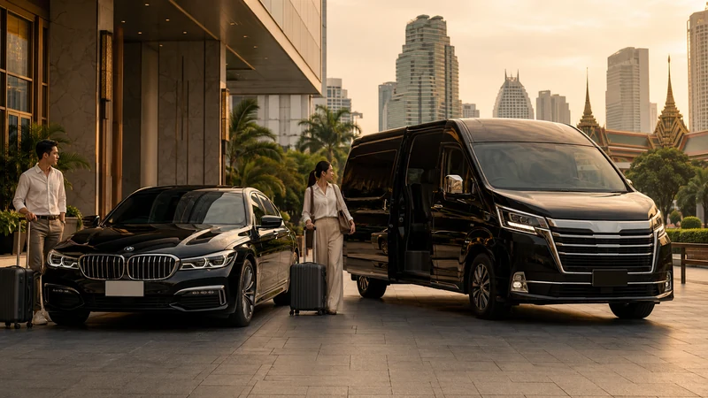 Sedan vs van with driver in Thailand comparison