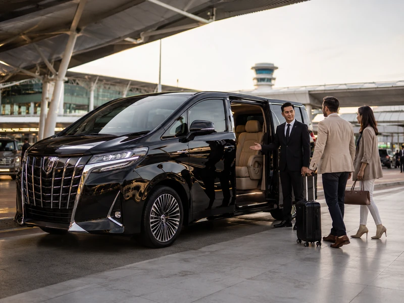 Bangkok airport transfer to city van with driver
