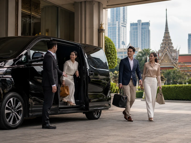 Bangkok daily charter van with driver Thailand