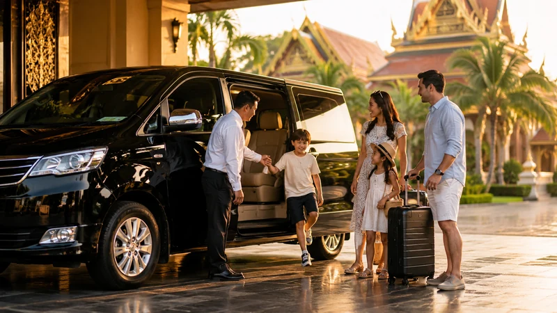 Family van rental Thailand private driver
