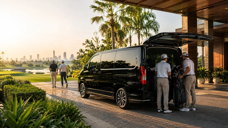 Golf transfer Bangkok private van with driver