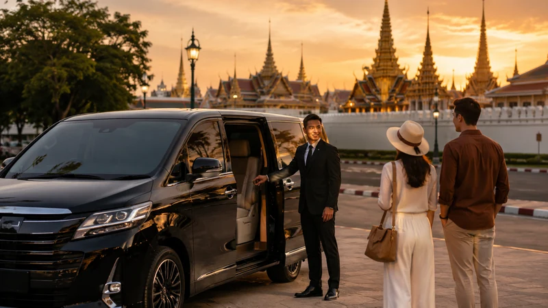 Bangkok city tour with private driver luxury van