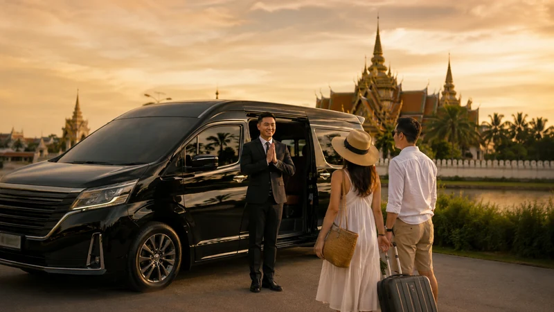 Private driver for tourists in Thailand sightseeing
