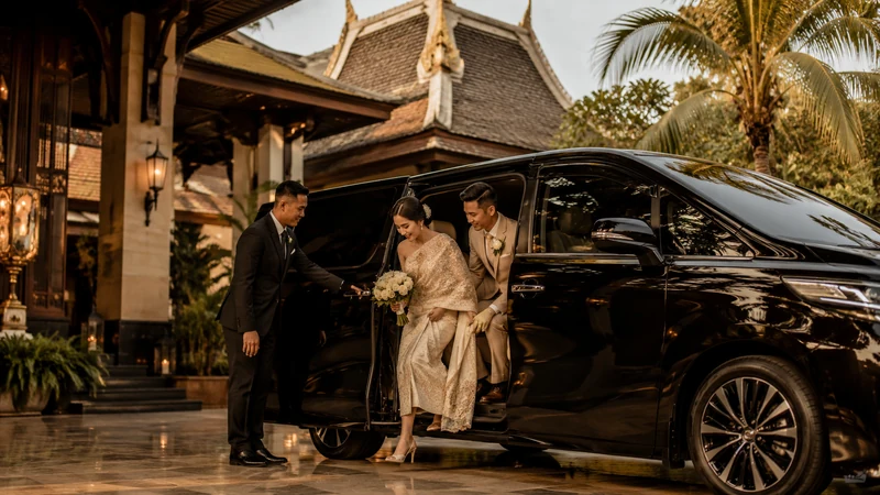 Wedding transport with driver Thailand luxury van